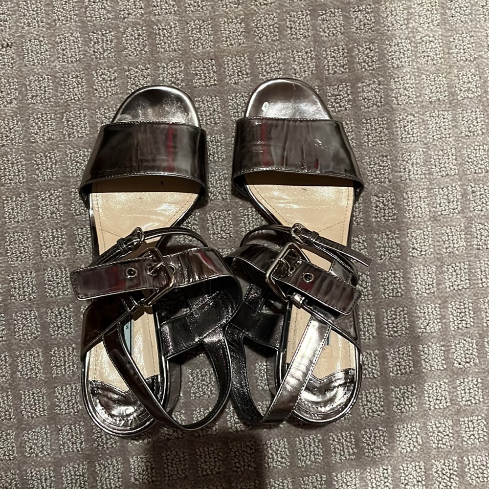 Prada Metallic Sandals